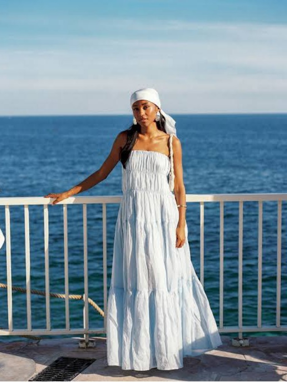 DISSH Light Blue Maxi Dress with Headscarf